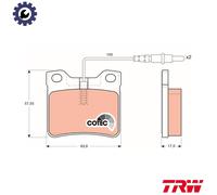 TRW Brake Pad Set GDB1289 – for Mercedes‑Benz Vito / V‑Class (Rear Axle)