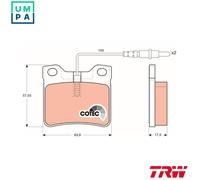 TRW Brake Pad Set GDB1289 – for Mercedes‑Benz Vito / V‑Class (Rear Axle)