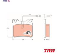 TRW Brake Pad Set GDB1289 – for Mercedes‑Benz Vito / V‑Class (Rear Axle)