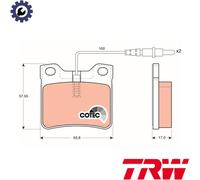 BRAKE PAD SET DISC BRAKE GDB1289 FOR MERCEDES-BENZ VITO/Van/Bus V-CLASS 2.1L
