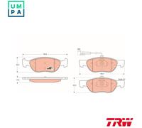 TRW Brake Pad Set GDB1290 – Disc Brake for FIAT Lancia Delta II / Dedra SW 1.7L 4cyl