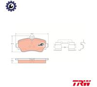 Brake pads GDB1293 TRW for MERCEDES-BENZ A-CLASS