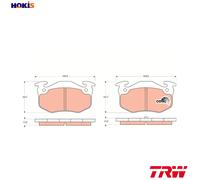 Brake pads GDB1305 TRW for PEUGEOT RENAULT CITROËN MERCEDES-BENZ