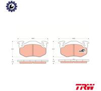 TRW Brake Pads GDB1305 - Rear - for Peugeot, Renault, Citroen, Mercedes-Benz