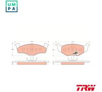 TRW GDB1306 Brake pad set