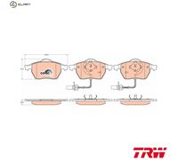 TRW GDB1307 Brake Pad Set of 4 for Volkswagen Passat B6 (3C2) 2005-2011 Front Axle and other vehicles