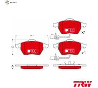 Brake pads GDB1307DTE TRW for AUDI VW SKODA SEAT
