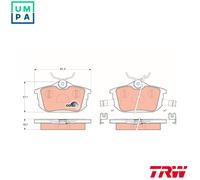 TRW Brake Pads GDB1314 - Rear - HAM Pads - Fits Mitsubishi Volvo Smart Proton - UK Stock