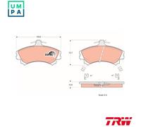 BRAKE PAD SET DISC BRAKE GDB1317 FOR VOLVO B4184S3/4184S 1.7L B 4164 S 1.6L 4cyl