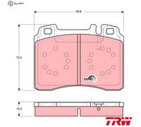 TRW Brake Pad Set GDB1318 - Disc Brake for Mercedes-Benz W124/S124/A124/C124 E-Class