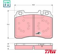 TRW Brake Pad Set GDB1318 - Disc Brake for Mercedes-Benz W124/S124/A124/C124 E-Class