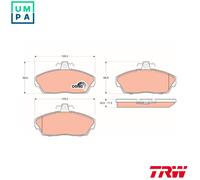 TRW GDB1319 Brake pad set