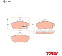 TRW GDB1319 Brake pad set