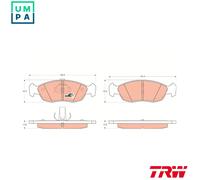 TRW GDB1322 Brake pad set