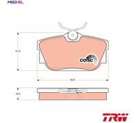 TRW GDB1325 Brake pad set