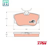 Brake pads GDB1325 TRW for VW TRANSPORTER / CARAVELLE Mk IV Bus