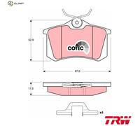 TRW Brake Pad Set GDB1328 - Rear - Fits VW, Ford, Peugeot, Citroën, Seat, Audi, Skoda