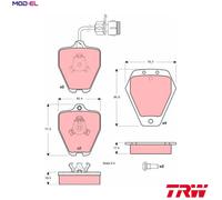 Brake pads GDB1329 TRW for AUDI 100 C4 Saloon 100 C4 Avant A6 C4 A6 C4 Avant