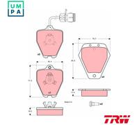 Brake pads GDB1329 TRW for AUDI 100 C4 Saloon 100 C4 Avant A6 C4 A6 C4 Avant