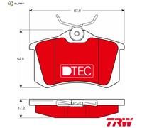Brake pads GDB1330DTE TRW for RENAULT CITROËN SEAT VW AUDI FORD SKODA PEUGEOT DS