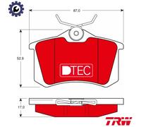 Brake pads GDB1330DTE TRW for RENAULT CITROËN SEAT VW AUDI FORD SKODA PEUGEOT DS