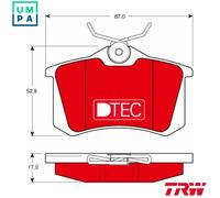 Brake pads GDB1330DTE TRW for RENAULT CITROËN SEAT VW AUDI FORD SKODA PEUGEOT DS