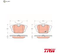 TRW Disc Brake Pad Set GDB1333 – Fits Alfa Romeo, Fiat, Lancia (145,146,GTV,Tipo,Coupe)