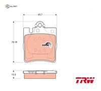 BRAKE PAD SET DISC BRAKE GDB1334 FOR MERCEDES-BENZ M111.982/975/973 2.3L 4cyl