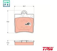 TRW Brake Pad Set GDB1335 - Rear Disc Brake for Mercedes-Benz W203