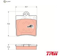 BRAKE PAD SET DISC BRAKE GDB1335 FOR MERCEDES-BENZ C-CLASS/Break/T-Model CLK