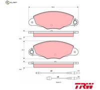 TRW GDB1336 Brake pad set