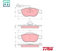 TRW GDB1337 Brake pad set