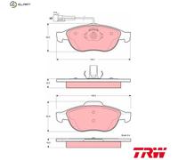 TRW GDB1337 Brake pad set