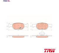TRW Brake Pad Set GDB1339 – Disc Brake, Fiat Punto, Lancia Y