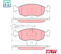 TRW Brake Pad Set GDB1341 – Disc Brake for FIAT Palio Weekend