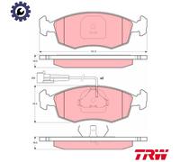 TRW Brake Pad Set GDB1341 – Disc Brake for FIAT Palio Weekend
