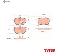 TRW Brake Pad Set GDB1342 - Disc Brake for Holden Opel Saab Vauxhall 9-3/9-5/Astra