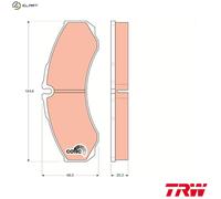 TRW Brake Pad Set GDB1345 – Front Disc Brake for IVECO, NISSAN, LADA