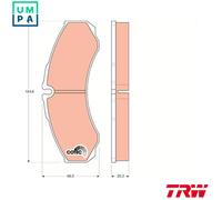 TRW Brake Pad Set GDB1345 – Front Disc Brake for IVECO, NISSAN, LADA