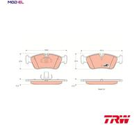 TRW GDB1348 Brake pad set