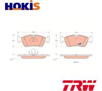 BRAKE PAD SET DISC BRAKE GDB1348 FOR BMW Z4/Roadster/E85 Z3/E36 ALPINA C 2.0L