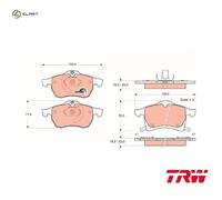 TRW GDB1350 Brake pad set