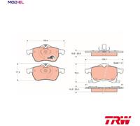 BRAKE PAD SET DISC BRAKE GDB1350 FOR HOLDEN ZAFIRA ASTRA/Hatchback/TWINTOP 1.8L