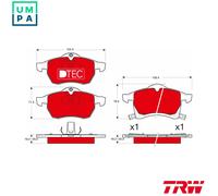 TRW Brake Pad Set GDB1350DTE - Disc Brake - for OPEL ASTRA G & ZAFIRA A