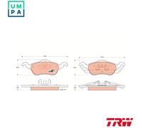 TRW Brake Pad Set GDB1358 Front for Ford Focus I Saloon/Turnier