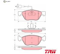 TRW GDB1362 Brake pad set