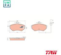 TRW Brake Pad Set GDB1366 – Front with Sensors – Audi VW SEAT