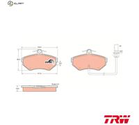 TRW Brake Pad Set GDB1366 – Front with Sensors – Audi VW SEAT