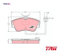 BRAKE PAD SET DISC BRAKE GDB1367 FOR VW CARAVELLE/EUROVAN/IV/Bus/TRANSPORTER
