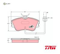 BRAKE PAD SET DISC BRAKE GDB1367 FOR VW CARAVELLE/EUROVAN/IV/Bus/TRANSPORTER